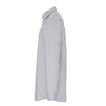 Silver - Side - Premier Unisex Adult Poplin Stretch Long-Sleeved Shirt