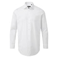 White - Front - Premier Unisex Adult Poplin Stretch Long-Sleeved Shirt