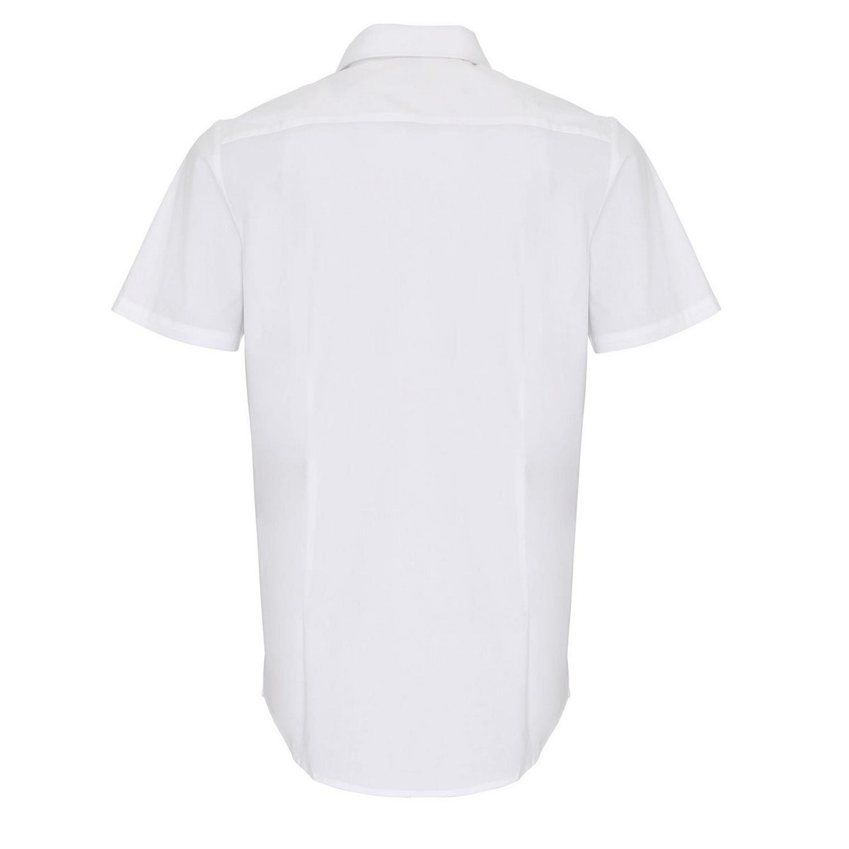 White - Back - Premier Mens Poplin Stretch Short-Sleeved Shirt
