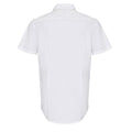 White - Back - Premier Mens Poplin Stretch Short-Sleeved Shirt