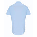 Pale Blue - Back - Premier Mens Poplin Stretch Short-Sleeved Shirt