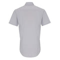 Silver - Back - Premier Mens Poplin Stretch Short-Sleeved Shirt