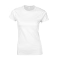 White - Front - Gildan Womens-Ladies Ringspun Cotton Soft Touch Fitted T-Shirt