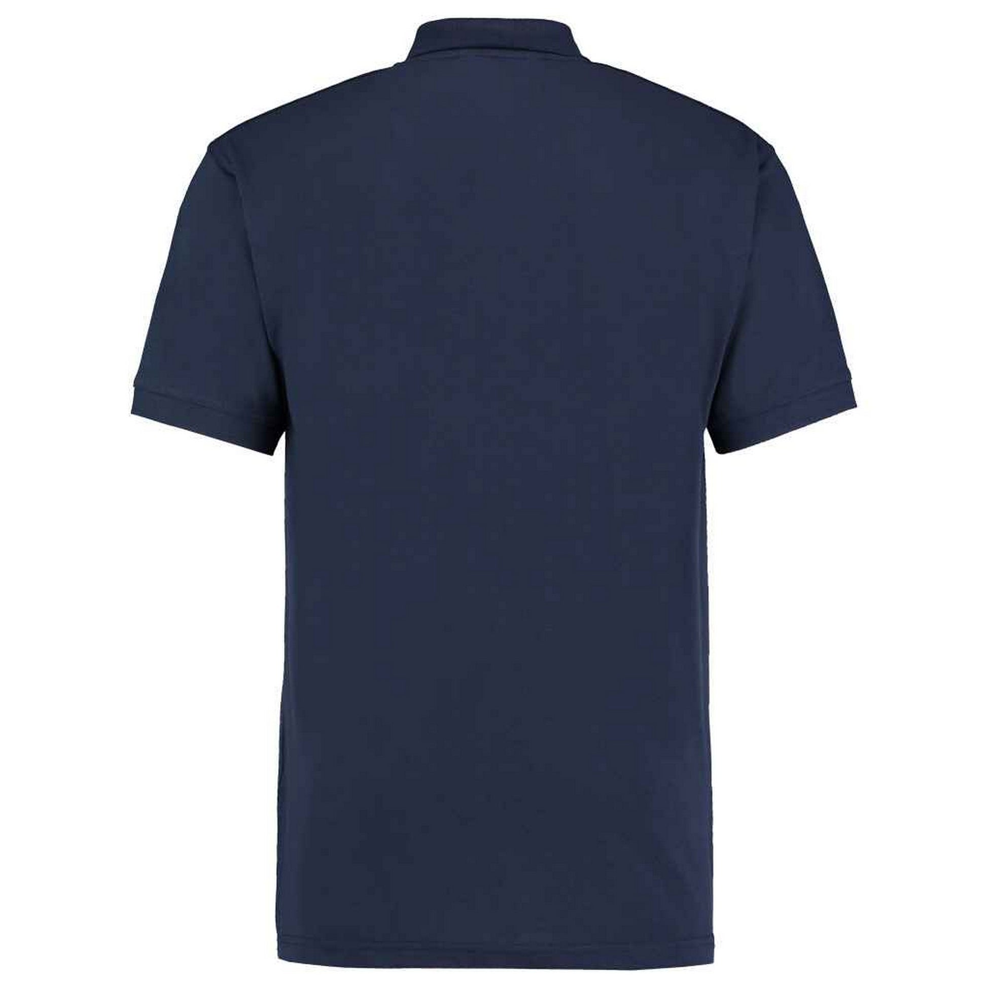 Navy - Back - Kustom Kit Mens Workwear Heather Polo Shirt