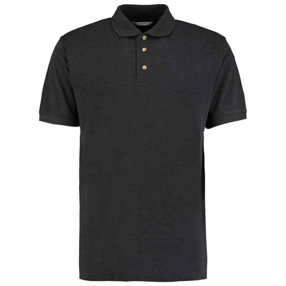 Charcoal - Side - Kustom Kit Mens Workwear Heather Polo Shirt