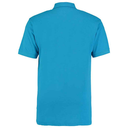 Turquoise - Back - Kustom Kit Mens Workwear Heather Polo Shirt