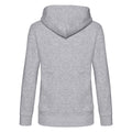 Heather Grey - Back - Fruit of the Loom Womens-Ladies Premium Heather Zipped Lady Fit Hooded Jacket