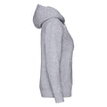 Heather Grey - Side - Fruit of the Loom Womens-Ladies Premium Heather Zipped Lady Fit Hooded Jacket