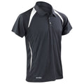 Black-White - Front - Spiro Mens Team Spirit Polo Shirt