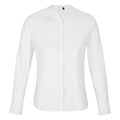Optic White - Front - NEOBLU Womens-Ladies Poplin Bart Mao Collar Long-Sleeved Shirt