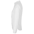 Optic White - Side - NEOBLU Womens-Ladies Poplin Bart Mao Collar Long-Sleeved Shirt