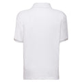 White - Back - Fruit of the Loom Childrens-Kids Piqué Polo Shirt