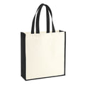 Natural-Black - Front - Westford Mill Gallery Canvas 19L Tote Bag
