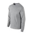 Sports Grey - Side - Gildan Unisex Adult Ultra Cotton Long-Sleeved T-Shirt