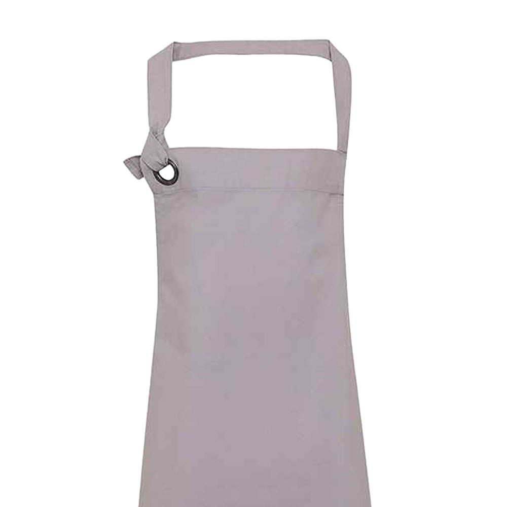Silver - Back - Premier Unisex Adult Calibre Bibbed Apron