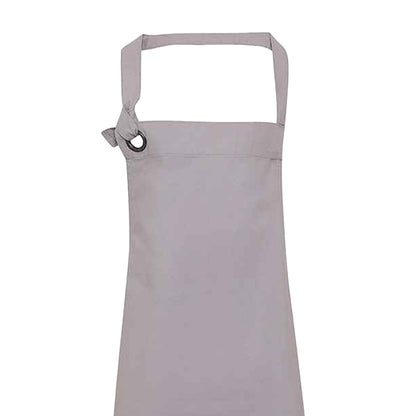 Silver - Back - Premier Unisex Adult Calibre Bibbed Apron