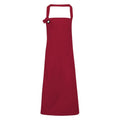 Burgundy - Front - Premier Unisex Adult Calibre Bibbed Apron