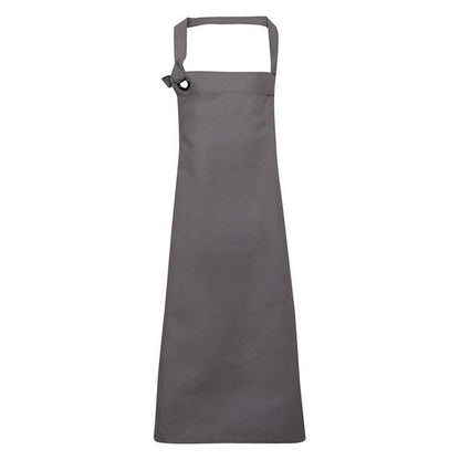Dark Grey - Front - Premier Unisex Adult Calibre Bibbed Apron