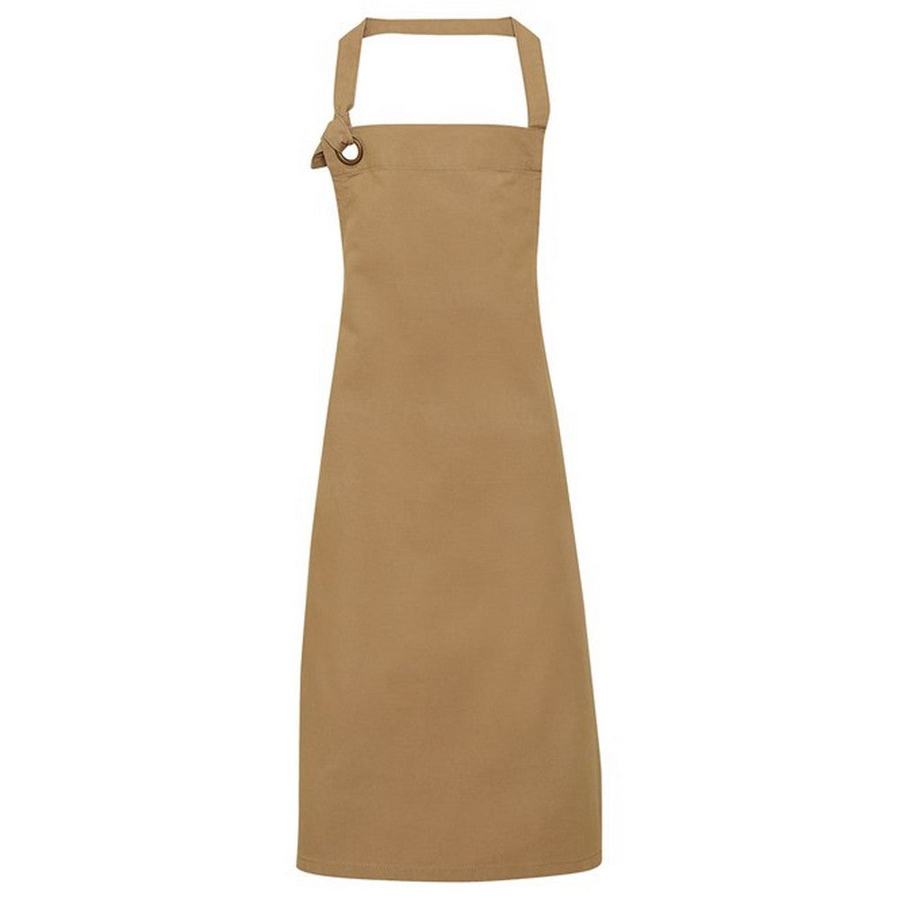 Khaki - Front - Premier Unisex Adult Calibre Bibbed Apron