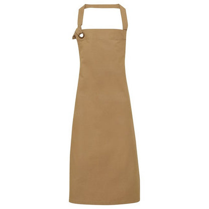 Khaki - Front - Premier Unisex Adult Calibre Bibbed Apron