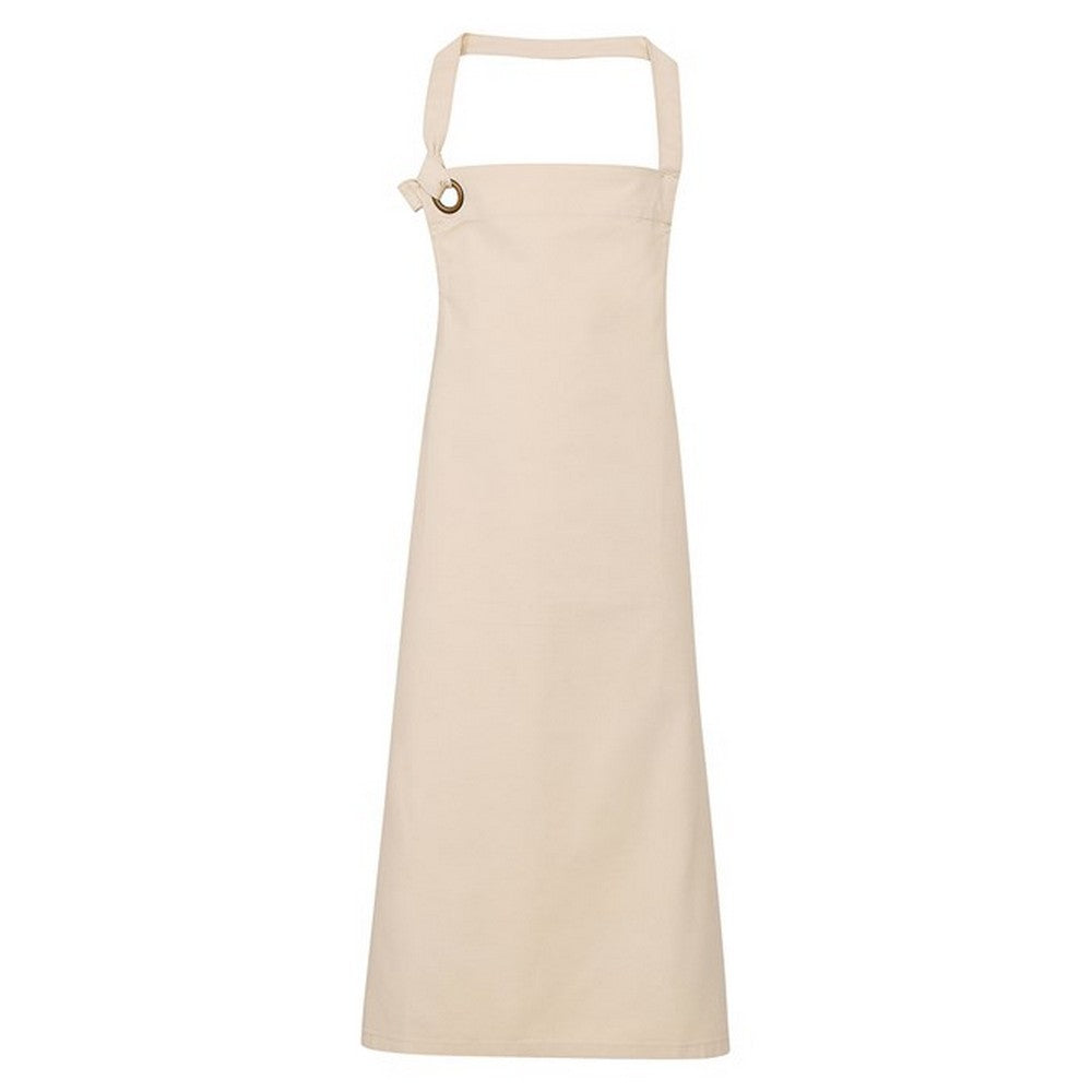 Natural - Front - Premier Unisex Adult Calibre Bibbed Apron