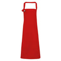 Red - Front - Premier Unisex Adult Calibre Bibbed Apron