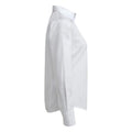White - Side - Premier Womens-Ladies Poplin Long-Sleeved Shirt