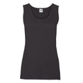 Black - Front - Fruit of the Loom Womens-Ladies Value Tank Top