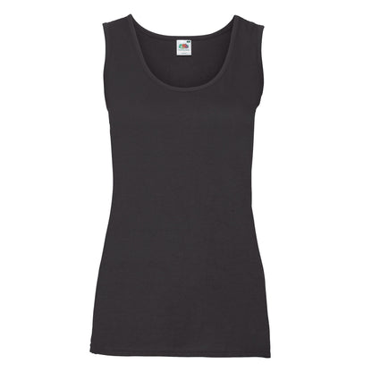 Black - Front - Fruit of the Loom Womens-Ladies Value Tank Top