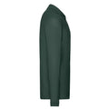 Forest Green - Side - Fruit of the Loom Mens Premium Pique Long-Sleeved Polo Shirt