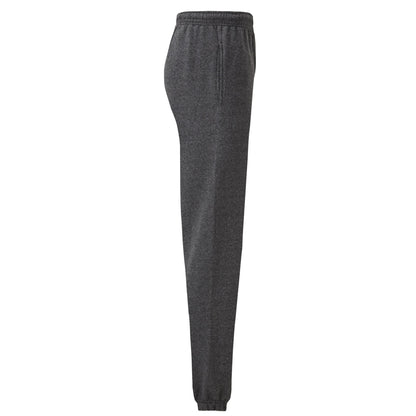 Dark Heather - Side - Fruit of the Loom Unisex Adult Classic Heather Elasticated Hem Jogging Bottoms