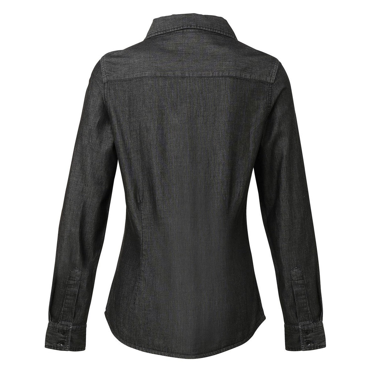 Black Denim - Back - Premier Womens-Ladies Stitch Shirt