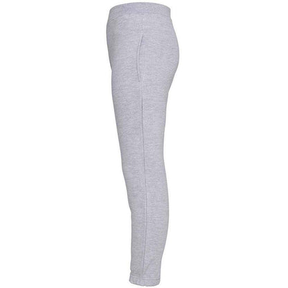 Heather Grey - Back - Awdis Childrens-Kids Heather Cuffed Jogging Bottoms
