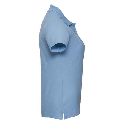 Sky Blue - Side - Russell Womens-Ladies Pique Polo Shirt