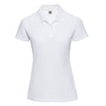 White - Front - Russell Womens-Ladies Pique Polo Shirt