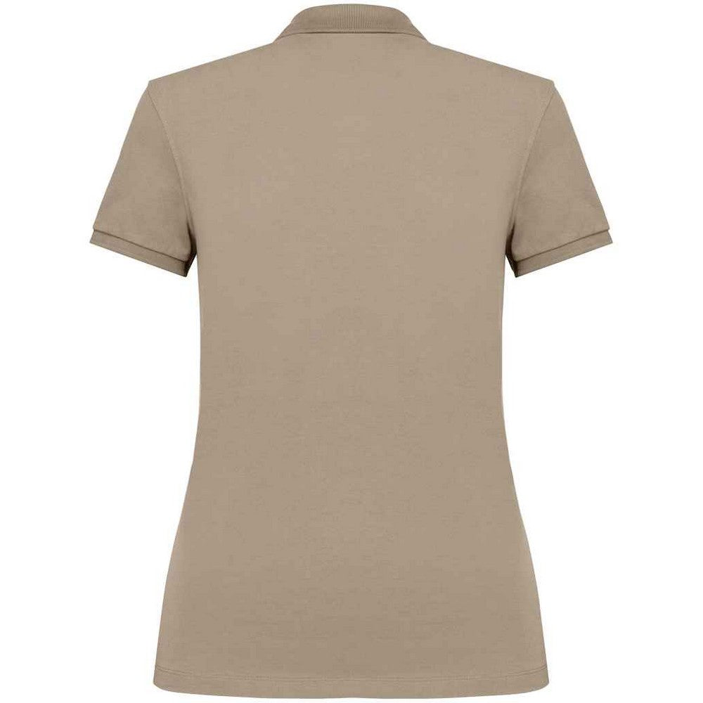 Wet Sand - Back - Native Spirit Womens-Ladies Pique Polo Shirt