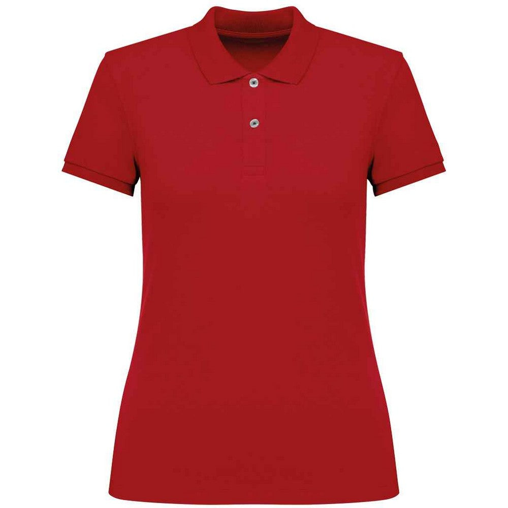 Poppy Red - Front - Native Spirit Womens-Ladies Pique Polo Shirt