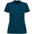 Peacock Blue - Front - Native Spirit Womens-Ladies Pique Polo Shirt