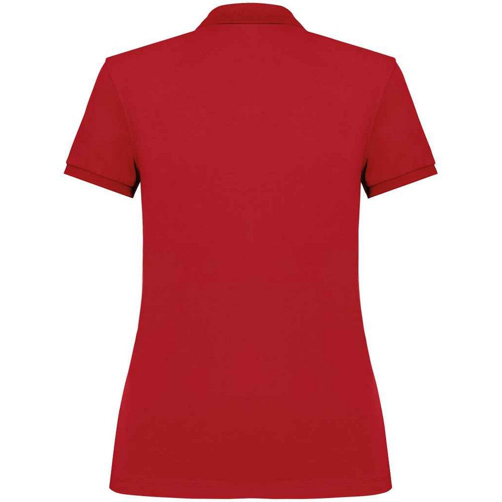 Poppy Red - Back - Native Spirit Womens-Ladies Pique Polo Shirt