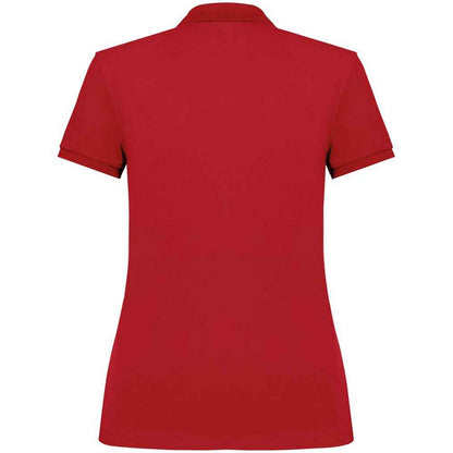 Poppy Red - Back - Native Spirit Womens-Ladies Pique Polo Shirt