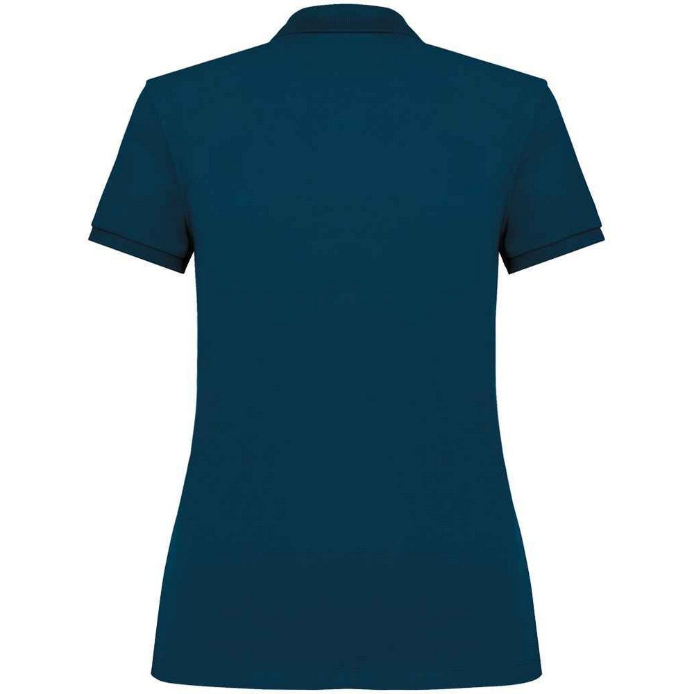 Peacock Blue - Back - Native Spirit Womens-Ladies Pique Polo Shirt