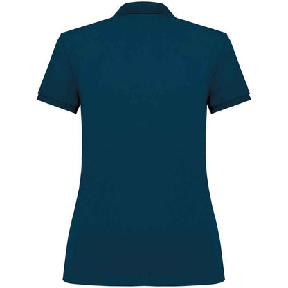 Peacock Blue - Back - Native Spirit Womens-Ladies Pique Polo Shirt