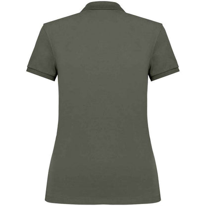 Organic Khaki - Back - Native Spirit Womens-Ladies Pique Polo Shirt