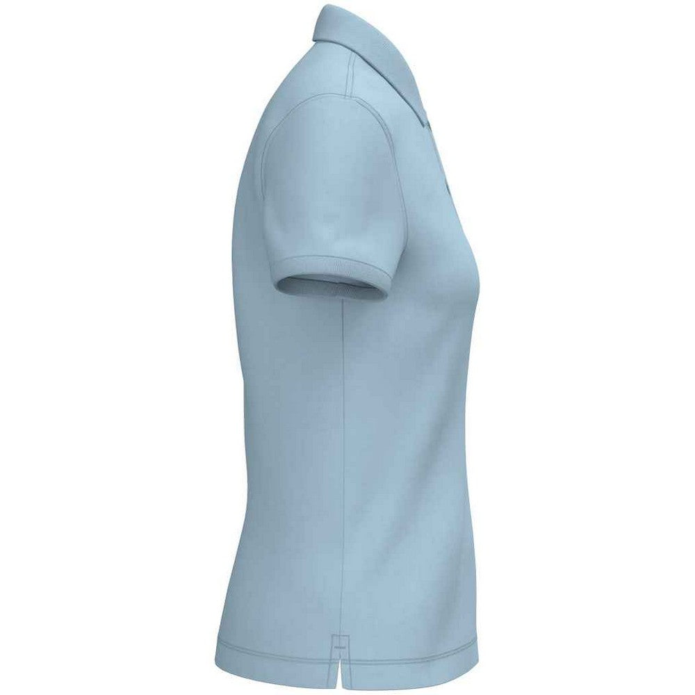 Aquamarine - Side - Native Spirit Womens-Ladies Pique Polo Shirt