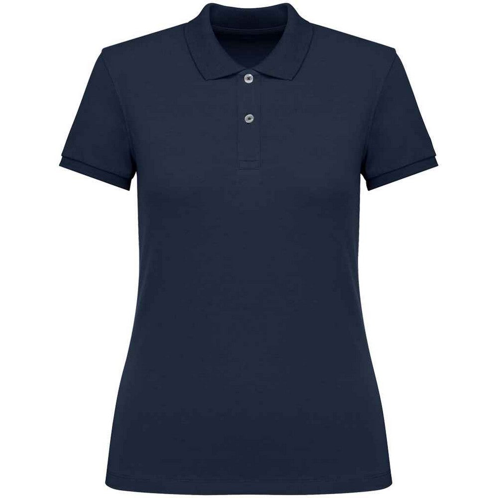 Navy - Front - Native Spirit Womens-Ladies Pique Polo Shirt