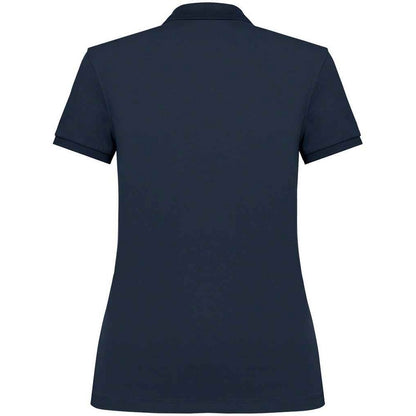 Navy - Back - Native Spirit Womens-Ladies Pique Polo Shirt