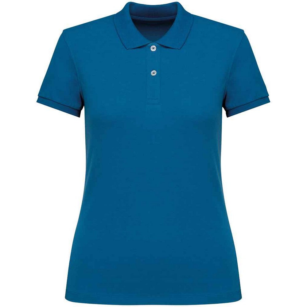 Blue Sapphire - Front - Native Spirit Womens-Ladies Pique Polo Shirt