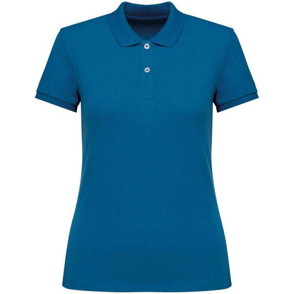 Blue Sapphire - Front - Native Spirit Womens-Ladies Pique Polo Shirt