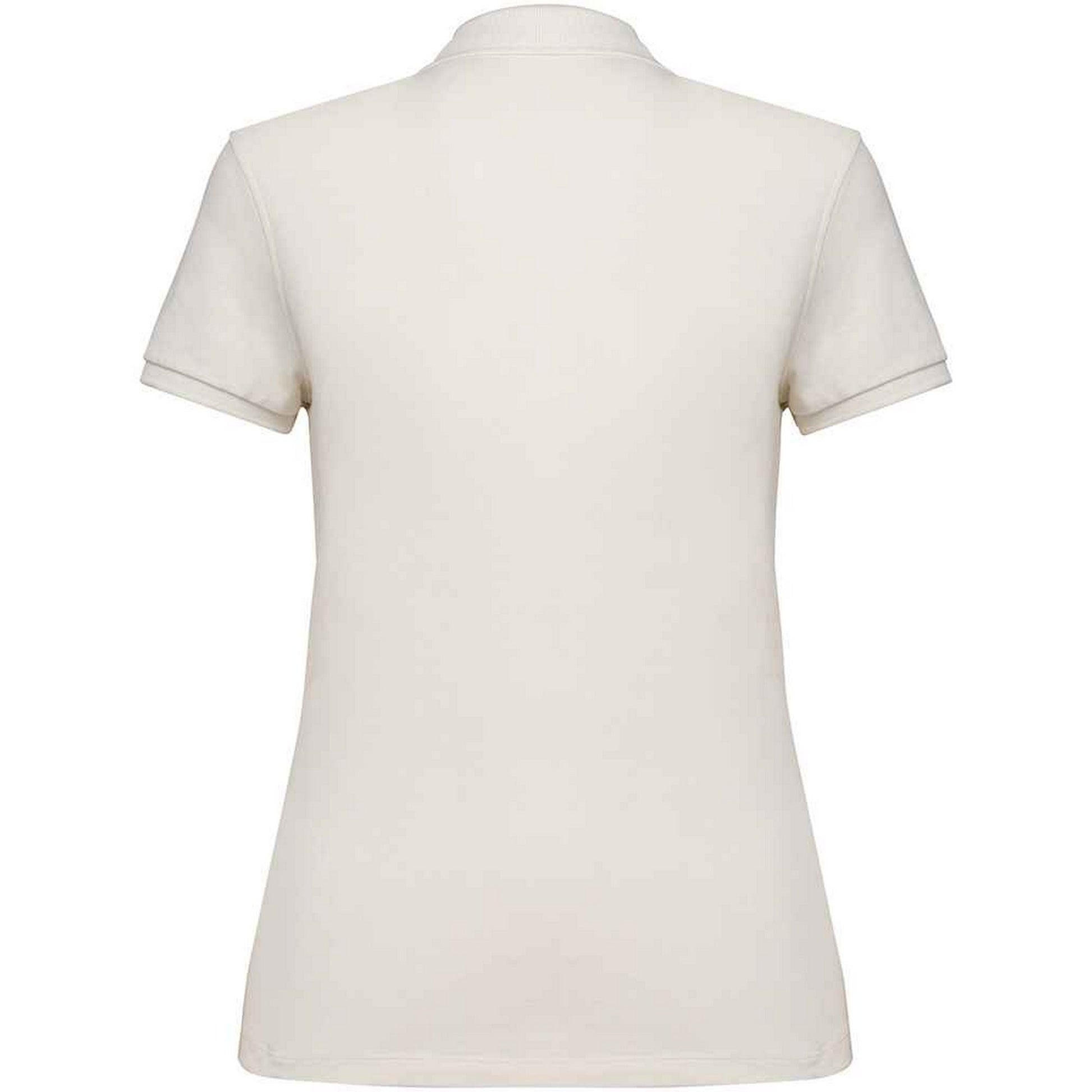 Ivory - Back - Native Spirit Womens-Ladies Pique Polo Shirt