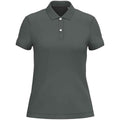 Iron Grey - Front - Native Spirit Womens-Ladies Pique Polo Shirt